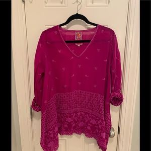 Johnny Was Fuchsia Tunic
